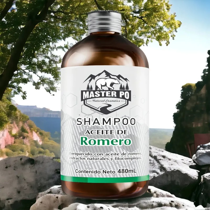 Shampoo MASTER PO Romero 480mL Anticaída Anticaspa Fortificante
