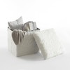 Urban Lifestyle White Mongolian Fur Collapsible Storage Ottoman with Lid,