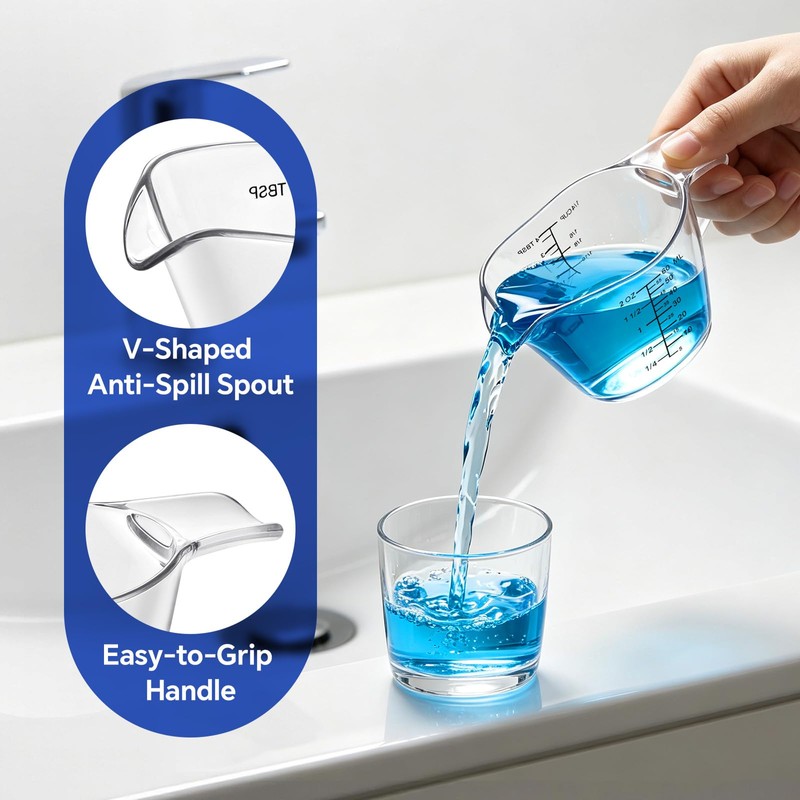 2 oz Measuring Cup Compatible with Barbicide Cup, 4 PCS