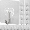 DGYB 20 Pcs Adhesive Hooks for Hanging 22lb Self Adhesive