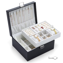 IBURTEN Jewelry Organizer Jewelry Box for Women Large Jewelry Organizers and Storage,White Jewelry Box for Girls Big Jewelry Boxes & Organizers,Large Jewelry Box For Women Jewelry Storage Organizer