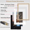 8x10 Picture Frame, Brass Brushed Thin Metal Aluminum Photo Frame