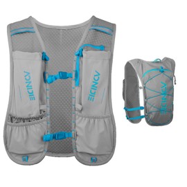 AONIJIE Waterproof and Breathable Running Hydration Vest for Women Men, 4.23oz Lightweight Hydration Vest Backpack Fits 6.8" Phones, for Hiking Cycling Race Marathon(Only Grey Vest)