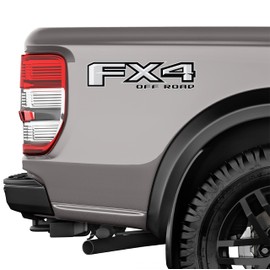 FX4 Off Road Decal White Replacement Sticker Bedside Emblem for 4x4 Truck Super Duty