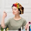 Cabreche Luxury Shower Cap Satin Silk Lined Adjustable Elastic Reusable