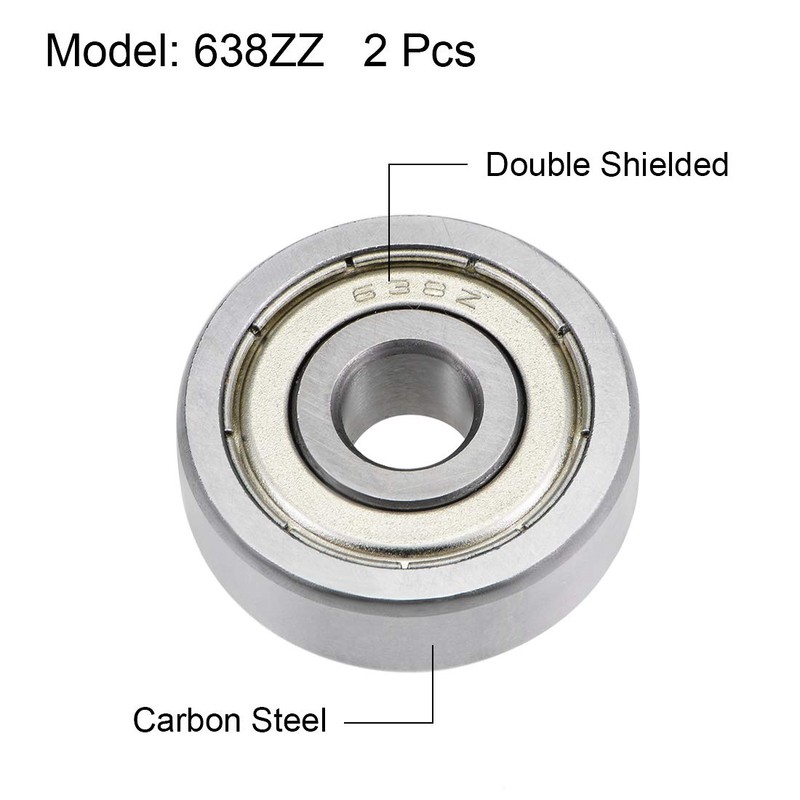 sourcing map 638ZZ Deep Groove Ball Bearings Z2 8mm X