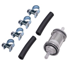 Parking Heater Filter Assy with Metal Mesh Filter Element with Clamps & Hoses, Metal Mesh Filter with Clamps and Hoses Compatible with Webasto Eberspacher Diesel Parking Heater