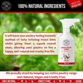 C&G Pets Chicken & Poultry Cleanse 500 ML By Cooper And Gracie | Keeps Poultry Clean Of Mite Lice | Removes Dirt And Grit From Skin And Feathers | Safe Around Poultry Feeding Area