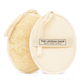 Esponja de baño de lufa I exfoliante corporal de primera calidad I Natural Egipcio Shower Loofah (paquete de 2)