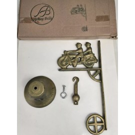 Ashley Belle Vintage Motorcycle Wall Mount Cast Iron Dinner Bell by Ashley Belle NOS