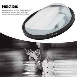 67mm Linear Prism Filter for Camera Lenses, Creative Photography Premium Material with Foreground Blur and Repetitive Image Effects Multiple