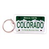 Colorado State License Plate Acrylic Rectangular Souvenir Keychain 2.25" X