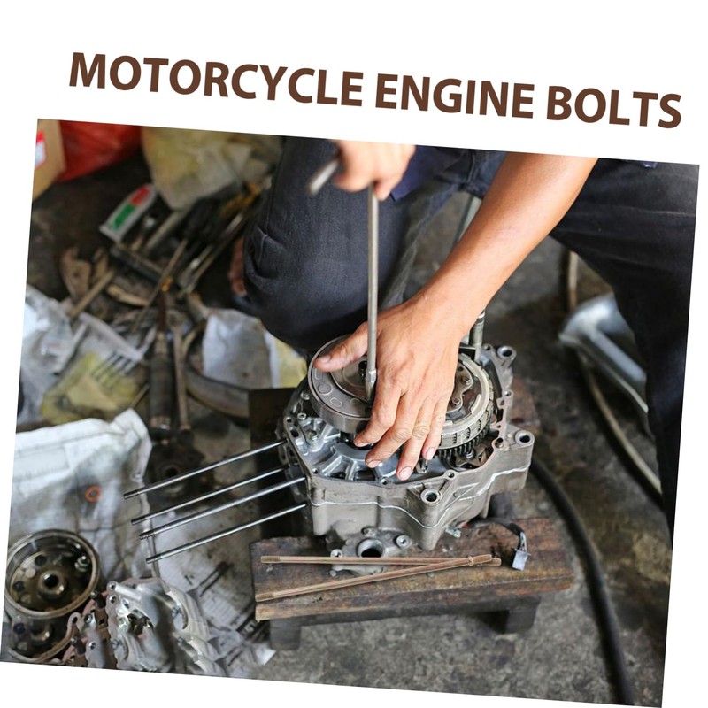 BUGUUYO 4pcs Motorcycle Engine Mounting Bolts Set 110mm Horizontal Engine