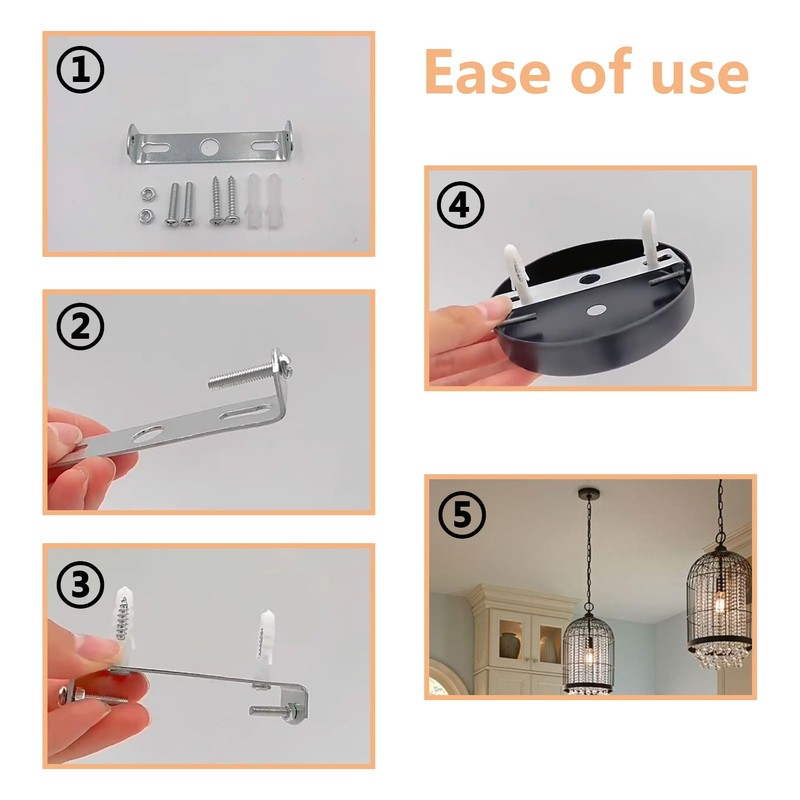 4 Packs Ceiling Light Mounting Bracket 4.33" Light Fixture Mounting