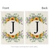 Monogram Letter J Garden Flag Sunflowers 12x18 Inch Double Sided