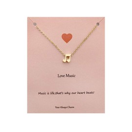 Your Always Charm Gifts for Music Lovers Treble Clef Music Note Necklace Music Festival Outfits Music Lover Gifts