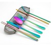 Travel Utensils Set with Case, Reusable Stainless Steel Cutlery Set