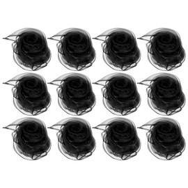 PATIKIL Dance Scarves, 12 Pcs Square Juggling Scarves 24 by 24 Inches for Play Magic Music Activity Juggling Dressing, Black