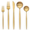 20 Piece Gold Silverware Set for 4, Terlulu Stainless Steel