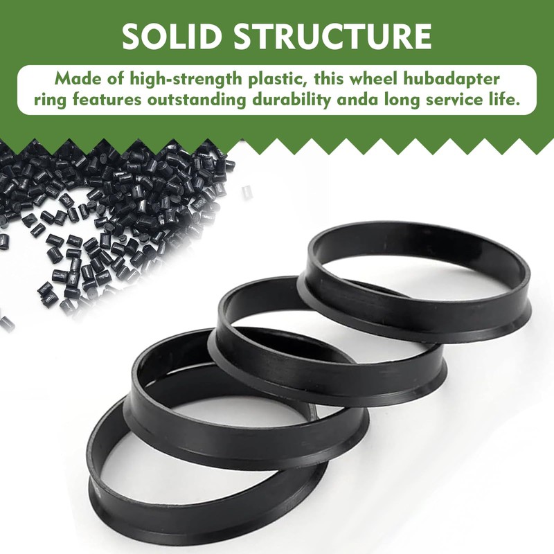 4 PCS Hub Centric Rings, 2.87" OD 2.36" ID Plastic
