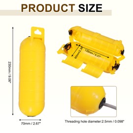 sourcing map Extension Cord Cover for Outside, IP44 Water-Resistant Electrical Connection Box Outdoor Plug Cover Protector for Plug Outlet, Socket, Christmas Holiday Light, Yellow