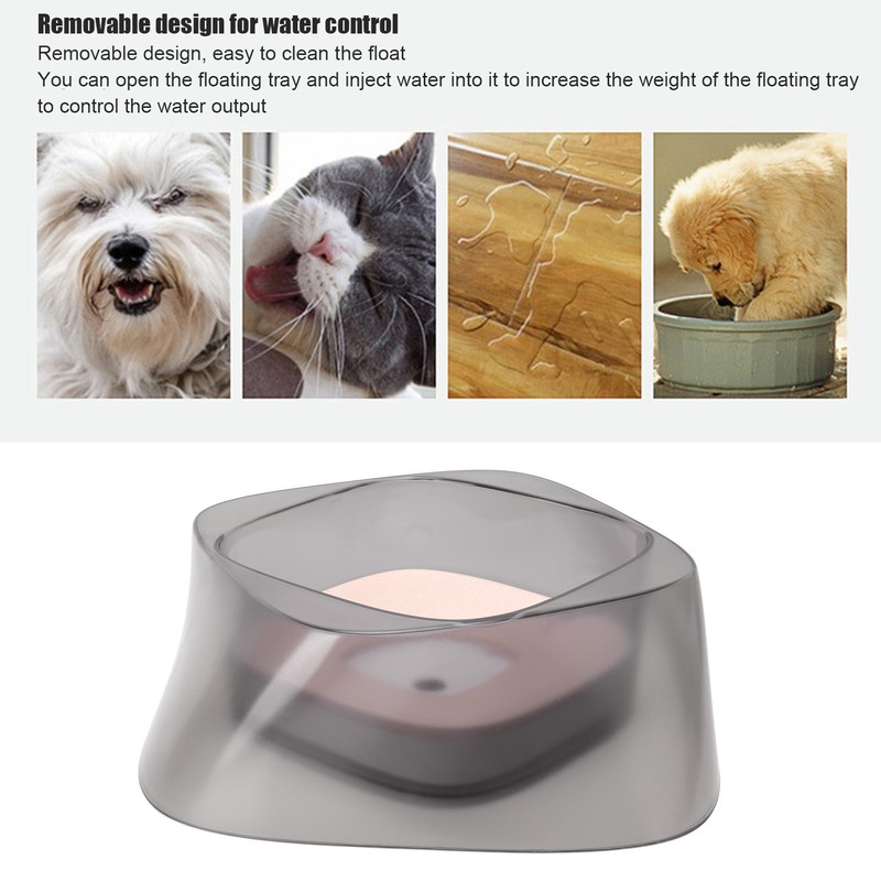 Pet Floating Bowl Multifunction Spill Proof Automatic Dog Water Bowl