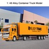 1: 48 Alloy Container Truck Model Toy Highly Simulation Children