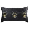 Evans Lichfield Gold Bee Cushion Cover, Black, 30 x 50