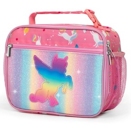 AITBOLFIT Lunch Bag, Lunch Bag with Front Pocket, Lunch Box Container, Cooler Bag, Picnic for Women, Men, Adults, Kids of All Ages (Unicorn)