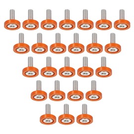 25pcs Bumper Mudguard Washer Bolts Fasteners Kit M6x1.0 Aluminum Alloy Engine Bay Dress Up Screw Orange 1996-2023