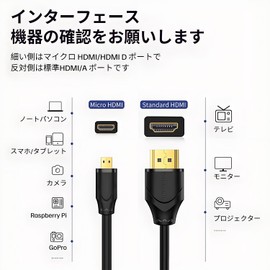 Micro HDMI Cable, Mindpure Micro HDMI to HDMI Cable, Micro HDMI to HDMI Converter Cable, Two-Way Transmission, Heavy Duty Gold Plated Connector, High Speed, 4K, 60Hz, 3D, HDR, ARC, 18Gbps, 1080P, HDMI