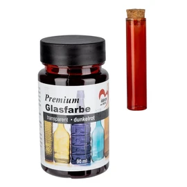 Ideen mit Herz Premium Glass Paint | Transparent | Waterproof | 90 ml (Dark Red)