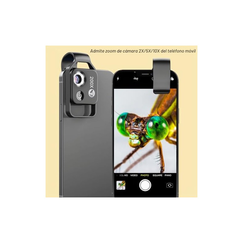 ASHATA Soporte de Adaptador Universal para Telfono Celular, Mini Microscopio