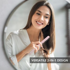 3 Pcs Folding Hair Brush and Comb, Plastic Portable Travel Hair Brush Pocket Hair Comb Double Headed Massage Hair Comb for Thick Thin Hair （Black Blue Pink）