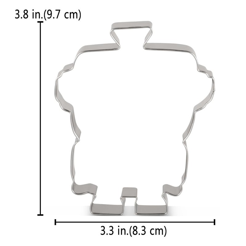 LILIAO Robot Cookie Cutter, 3.8 inch, Stainless Steel