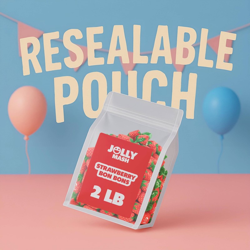 Strawberry Bon Bons Filled Hard Candy | 2 LBS |