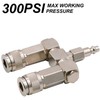 FIXSMITH Air Hose Connector- 2 Way Air Hose Splitter,1/4 In