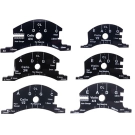 TUOREN Violin Cello Bridge Fingerboard Template Making Repair Reference Tool 1/2 3/4 4/4 6pcs