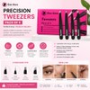 The Élan Bare Precision Set 4-Piece Professional Stainless Steel Tweezer
