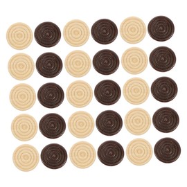 TOYANDONA Replacement Checker Pieces 72pcs Wooden Chess Pieces for Backgammon Round Design Safe for Boys and Girls