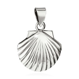 NKlaus Testa Shell Pendant 925 Silver Maritime Design 22 x 20 mm 15293, Sterling Silver