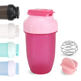 D.Y.A 16oz Shaker Bottle，Leak Proof Sports Shaker Cups for Protein Shakes，Shaker Bottle for Pre Workout and Travel To Go，BPA Free & Easy Clean Protein Shaker Bottle,Pink
