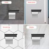 Newaner Space Aluminium Toilet Roll Holder with Spacious Shelves, Toilet