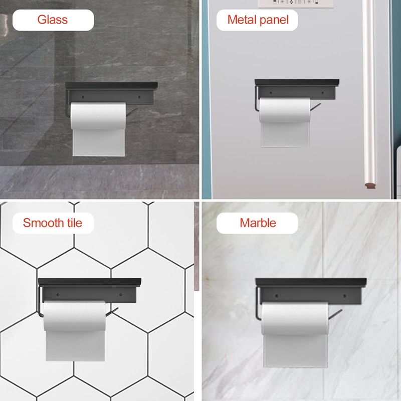 Newaner Space Aluminium Toilet Roll Holder with Spacious Shelves, Toilet