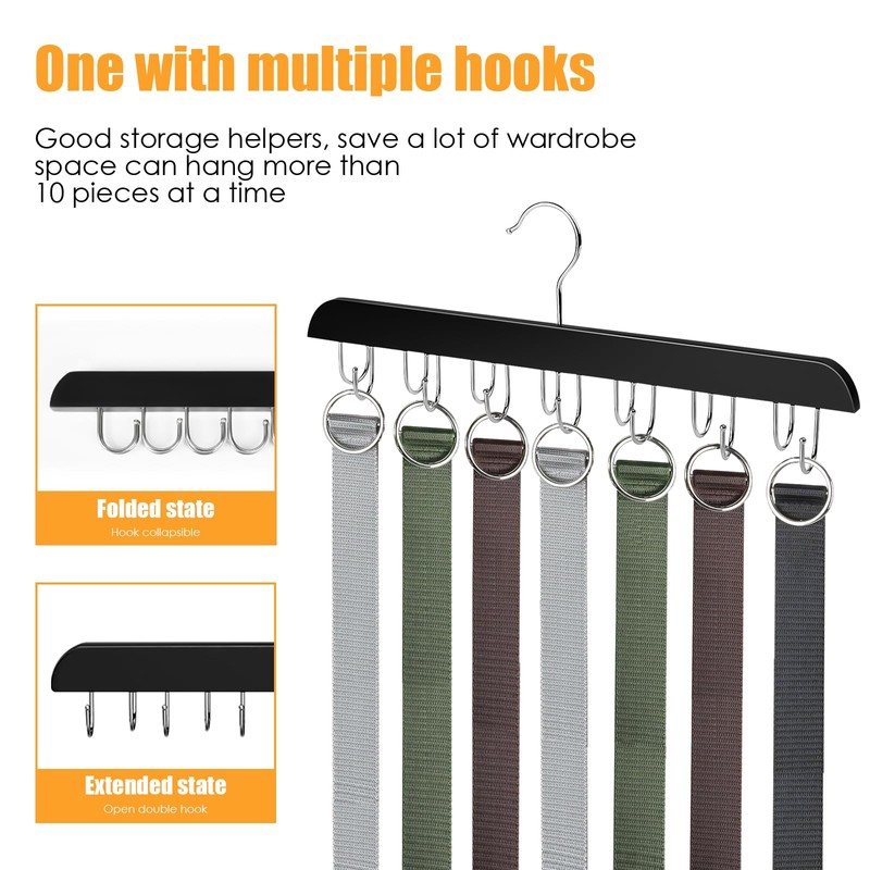 1 x Belt Hanger, Rotating Tie Holder, Sturdy Tie Holder