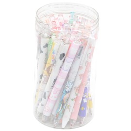 YIKANGHENG 30 Pcs Fine Point Cute Pens With a Pen Holder, 0.5mm 30 Different Random Styles Black Ink Kawaii Gel Pens for Office, Study, Gift and Home Supplies (30)