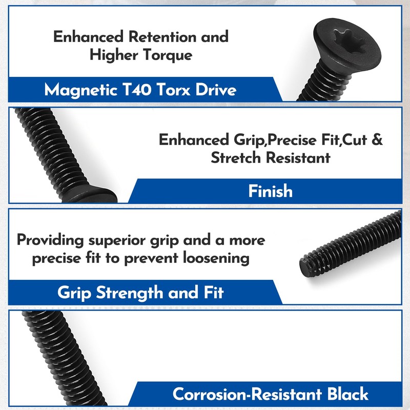 Bopowo (300pcs) 5/16-18 x 2-1/2" Flat Head Thread Cutting Trailer