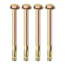 M METERXITY Hex Expansion Bolts 4 Pack M10x150mm Color Galvanized Iron - Carbon Steel External Hex Expansion Bolts for Concrete Dry Brick Block Wall Corrosion Metal Bolts
