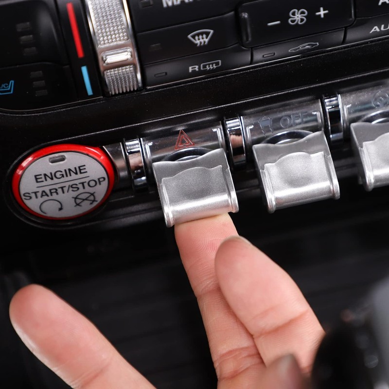 Center Console Dashboard Button Switch Cover Trim Compatible with Ford