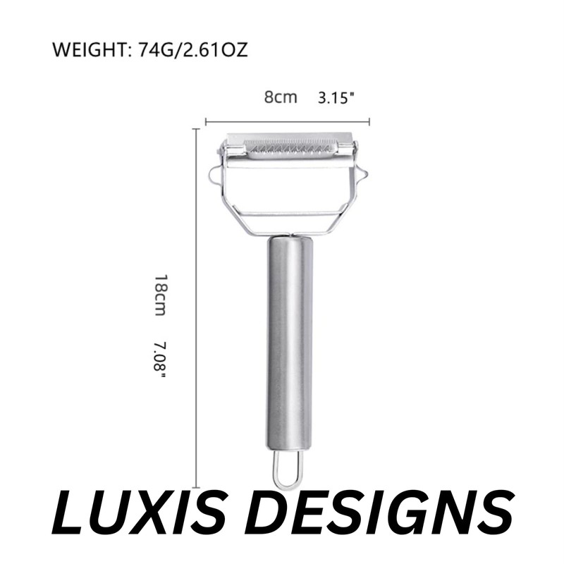 LUXIS DESIGNS Professional Stainless Steel Triangular Peeler - Lancashire Peeler